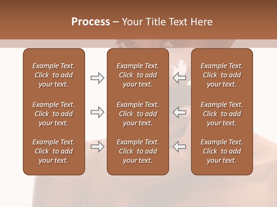 A Woman With A Towel On Her Head Is Holding Her Hand Up To Her Face PowerPoint Template