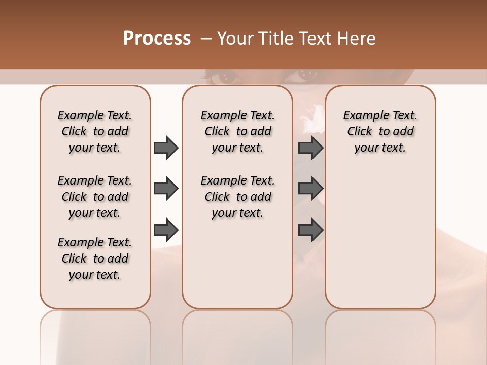 A Woman With A Towel On Her Head Is Holding Her Hand Up To Her Face PowerPoint Template