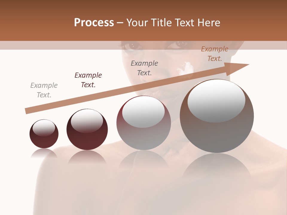 A Woman With A Towel On Her Head Is Holding Her Hand Up To Her Face PowerPoint Template