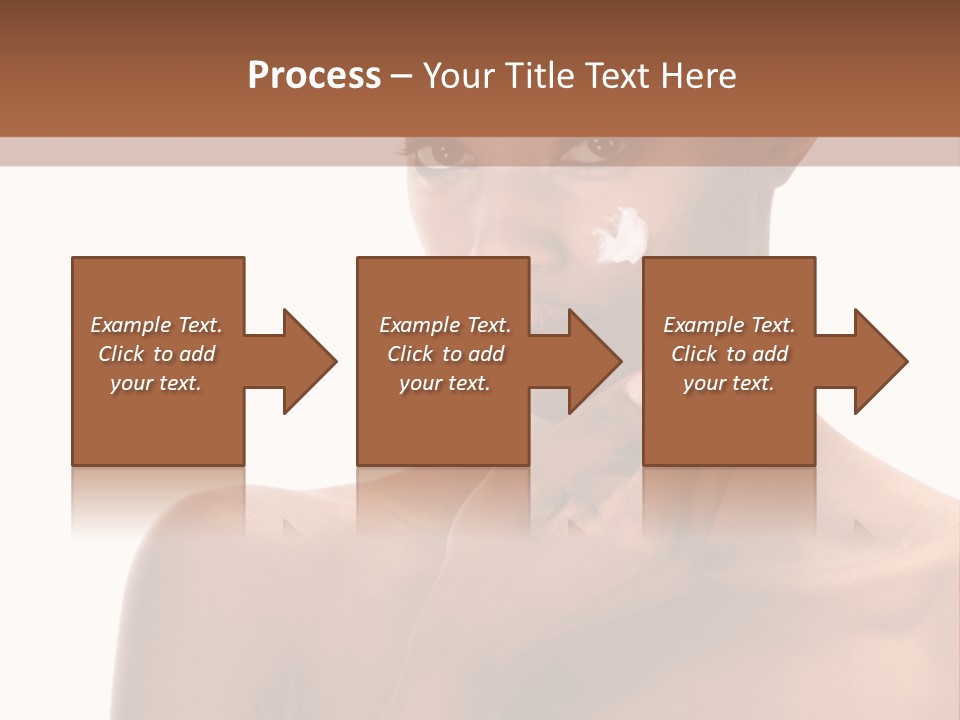 A Woman With A Towel On Her Head Is Holding Her Hand Up To Her Face PowerPoint Template