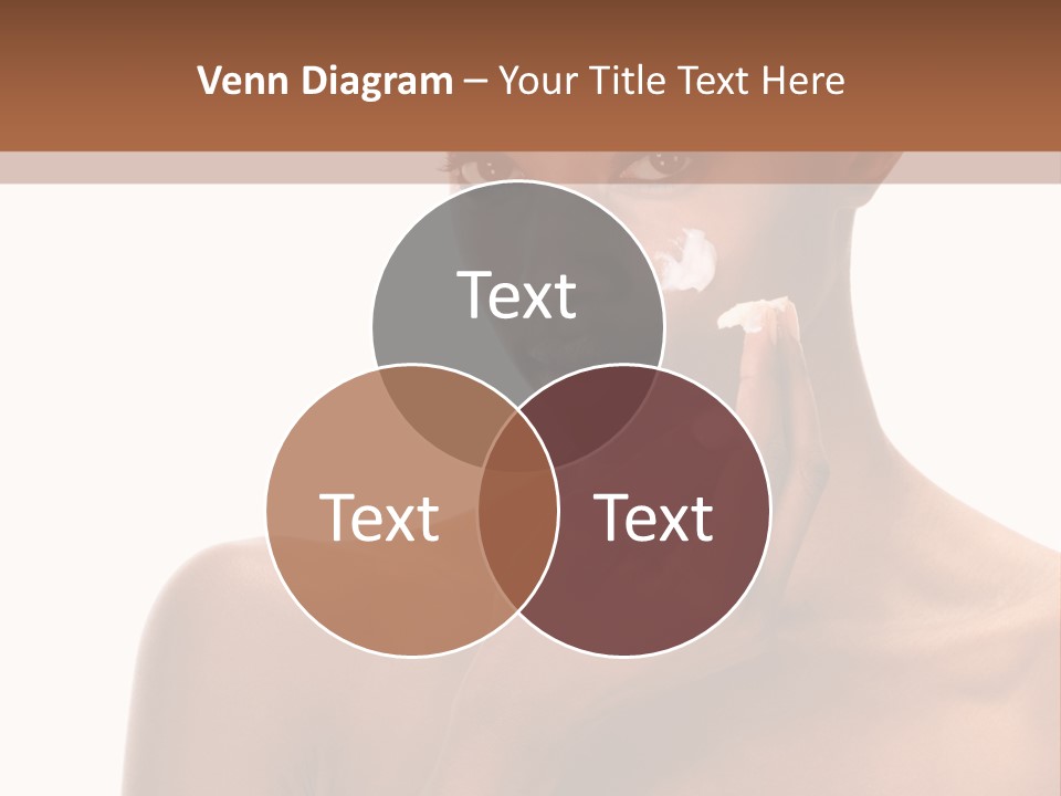 A Woman With A Towel On Her Head Is Holding Her Hand Up To Her Face PowerPoint Template