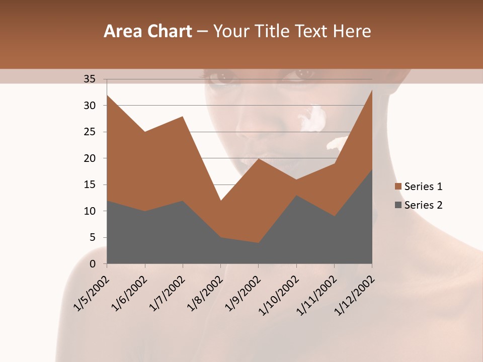 A Woman With A Towel On Her Head Is Holding Her Hand Up To Her Face PowerPoint Template