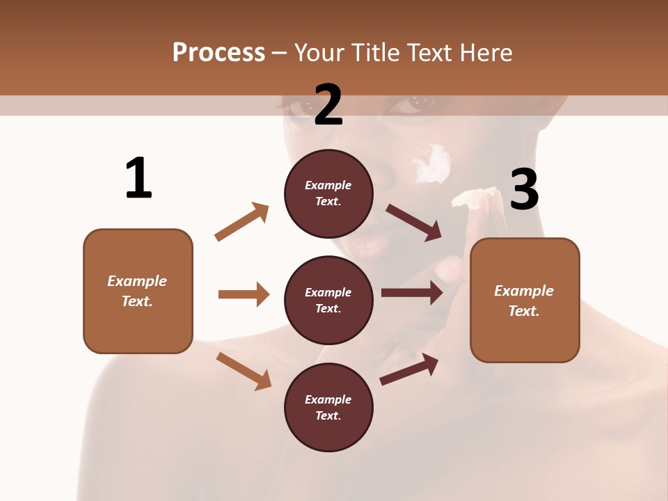 A Woman With A Towel On Her Head Is Holding Her Hand Up To Her Face PowerPoint Template