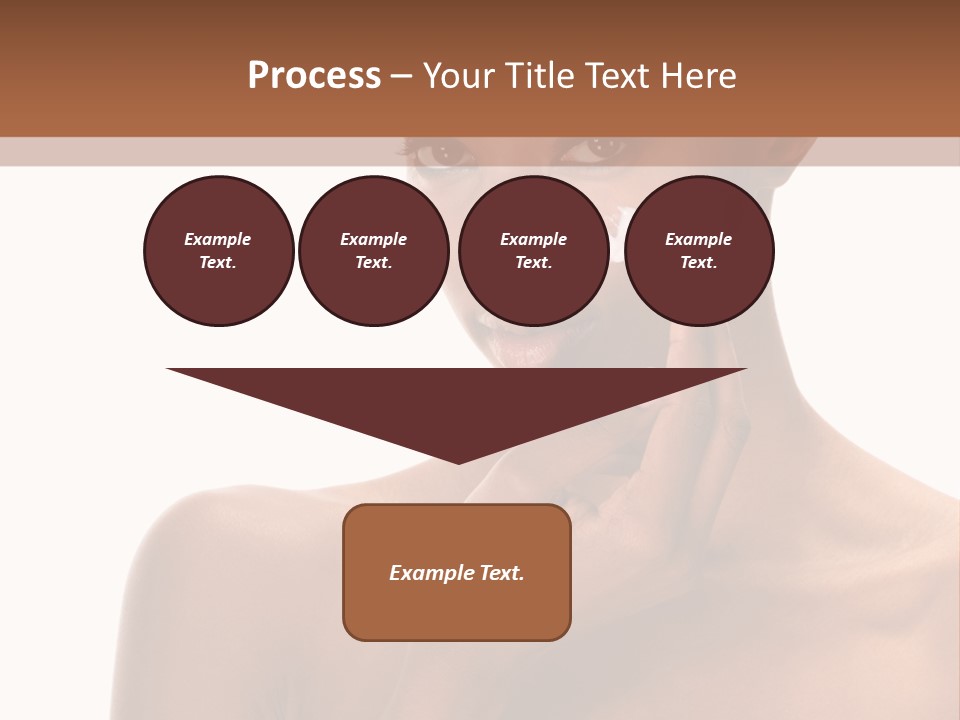 A Woman With A Towel On Her Head Is Holding Her Hand Up To Her Face PowerPoint Template