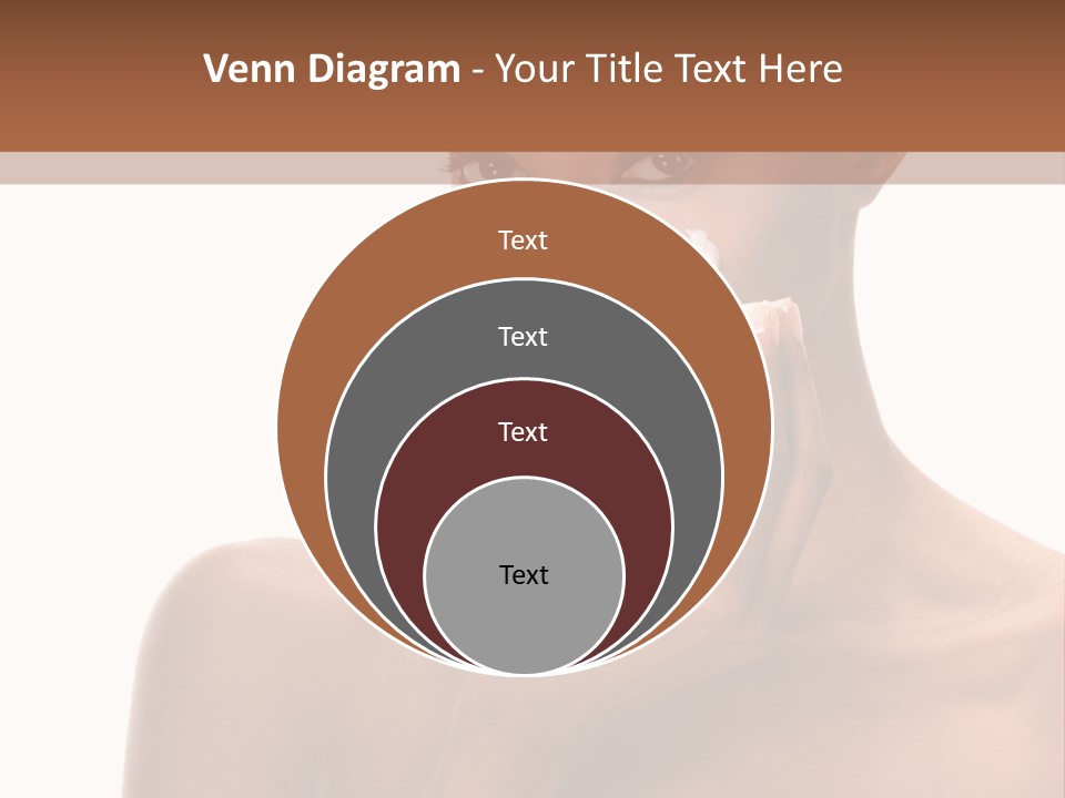 A Woman With A Towel On Her Head Is Holding Her Hand Up To Her Face PowerPoint Template