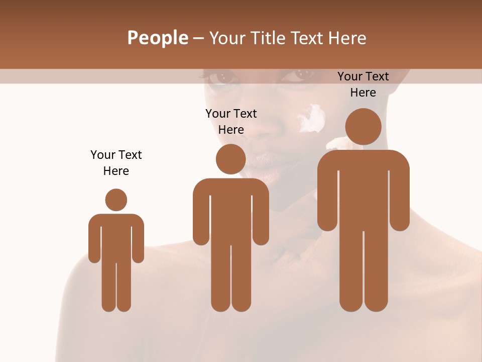 A Woman With A Towel On Her Head Is Holding Her Hand Up To Her Face PowerPoint Template