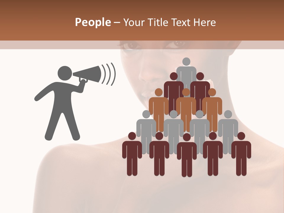 A Woman With A Towel On Her Head Is Holding Her Hand Up To Her Face PowerPoint Template