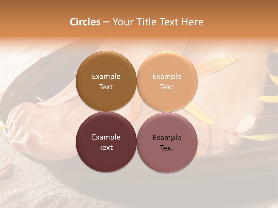 A Woman's Feet With Yellow Petals On Them PowerPoint Template