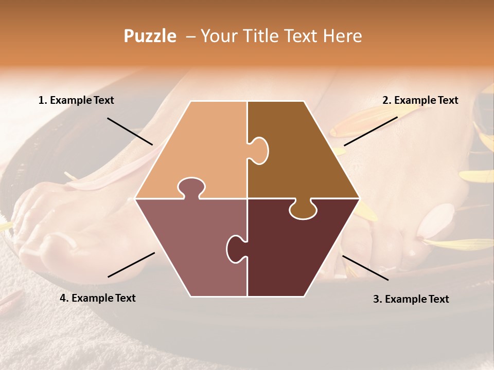 A Woman's Feet With Yellow Petals On Them PowerPoint Template