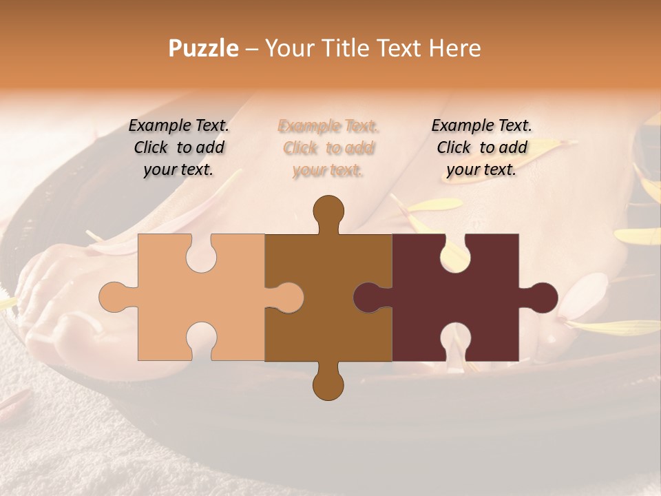 A Woman's Feet With Yellow Petals On Them PowerPoint Template