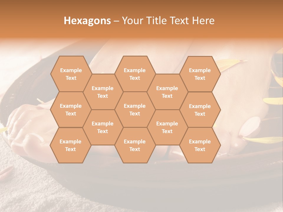 A Woman's Feet With Yellow Petals On Them PowerPoint Template