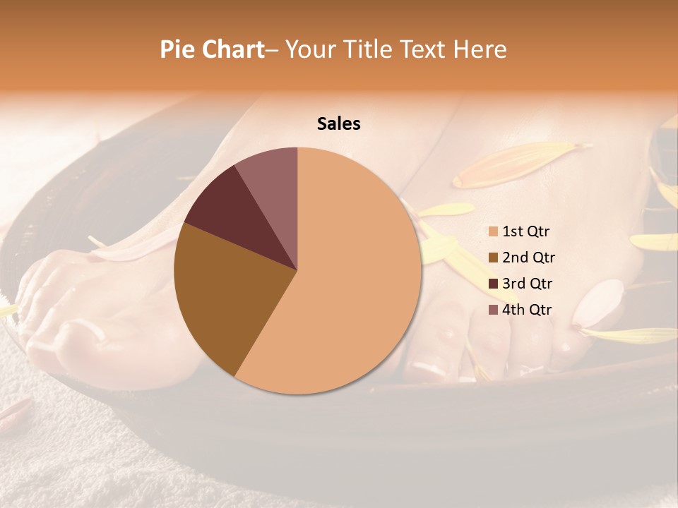 A Woman's Feet With Yellow Petals On Them PowerPoint Template