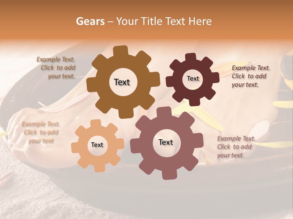 A Woman's Feet With Yellow Petals On Them PowerPoint Template