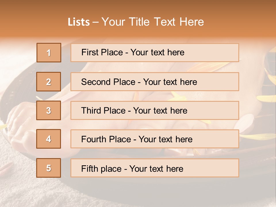 A Woman's Feet With Yellow Petals On Them PowerPoint Template
