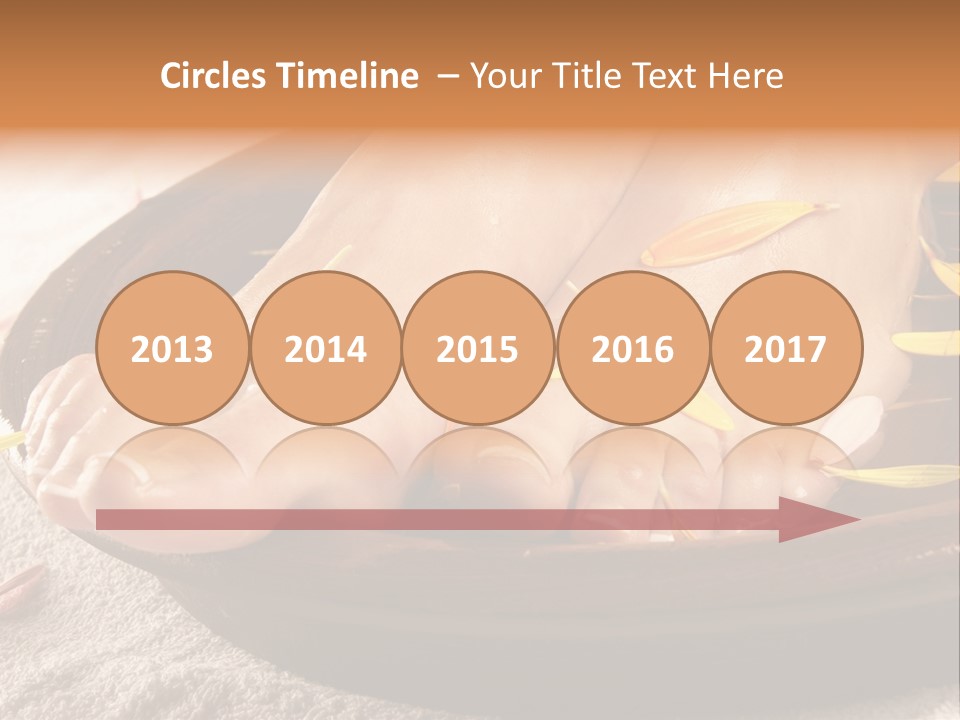 A Woman's Feet With Yellow Petals On Them PowerPoint Template