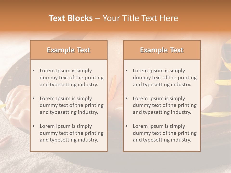 A Woman's Feet With Yellow Petals On Them PowerPoint Template