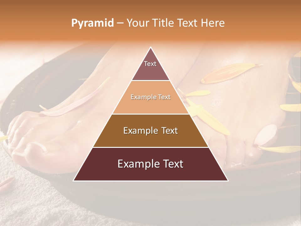 A Woman's Feet With Yellow Petals On Them PowerPoint Template