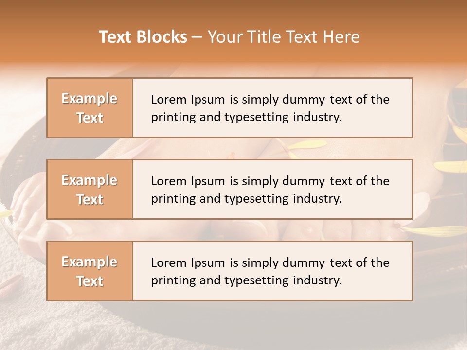 A Woman's Feet With Yellow Petals On Them PowerPoint Template