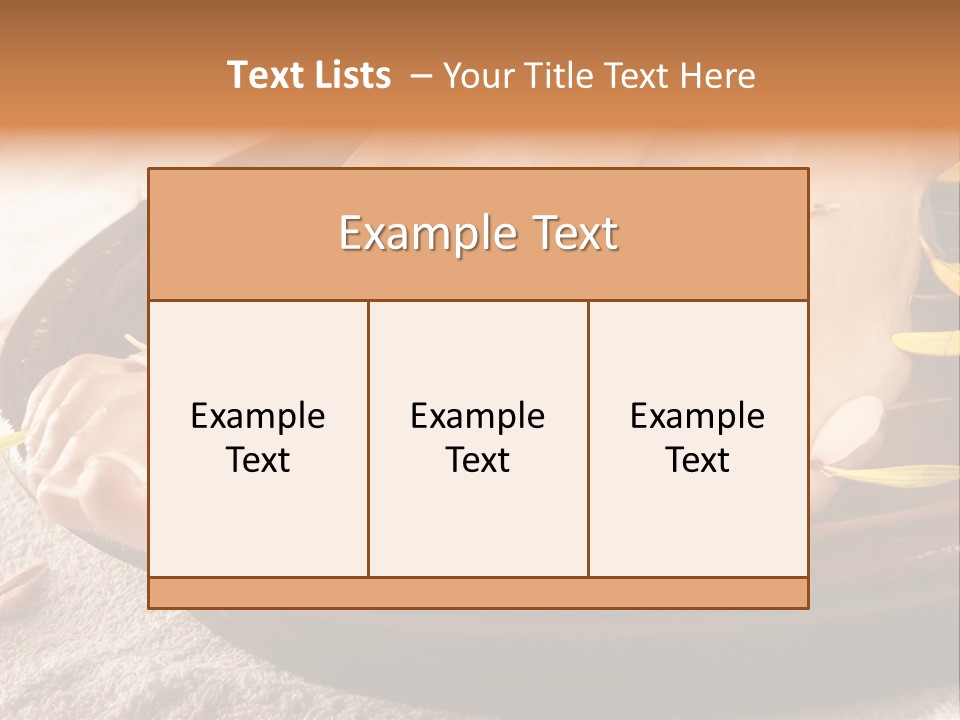A Woman's Feet With Yellow Petals On Them PowerPoint Template