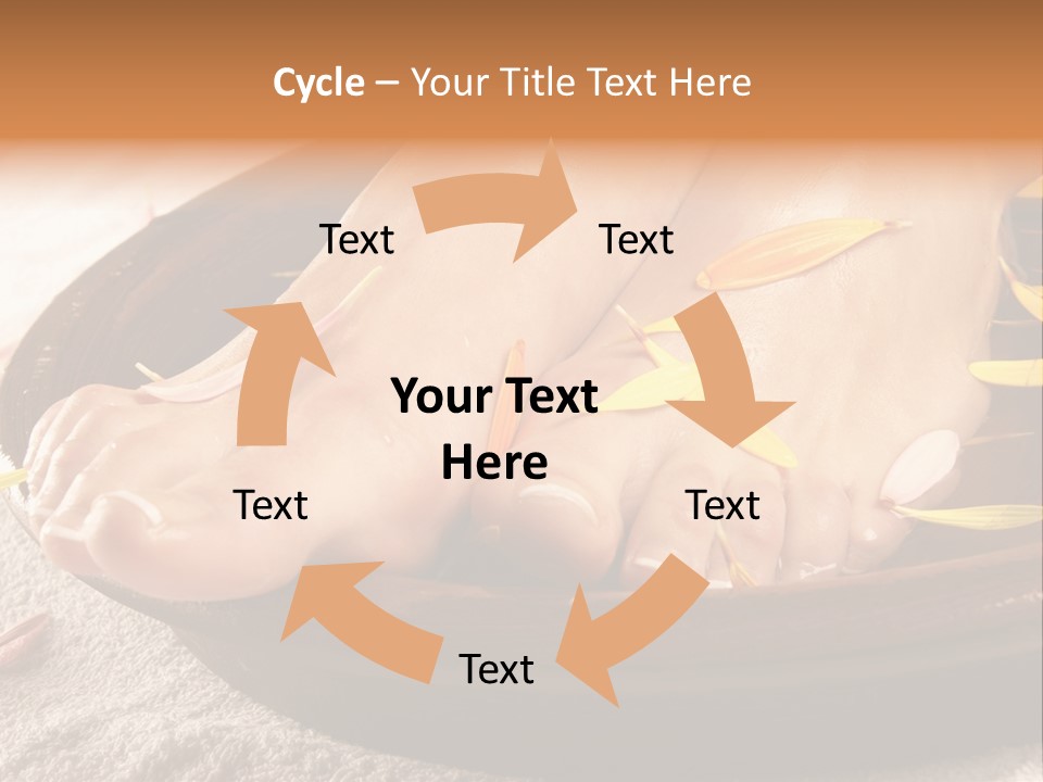 A Woman's Feet With Yellow Petals On Them PowerPoint Template