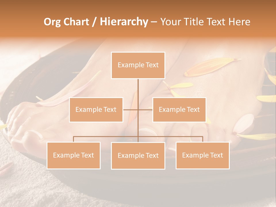 A Woman's Feet With Yellow Petals On Them PowerPoint Template