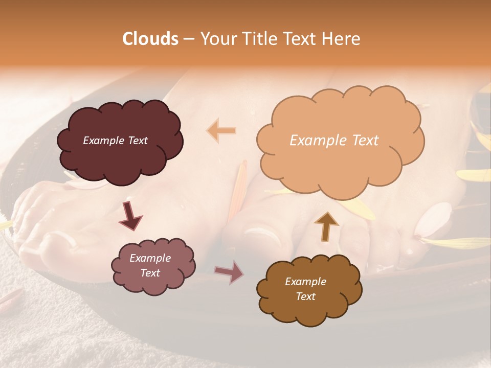 A Woman's Feet With Yellow Petals On Them PowerPoint Template