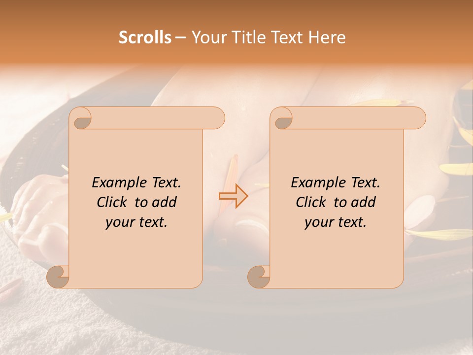 A Woman's Feet With Yellow Petals On Them PowerPoint Template