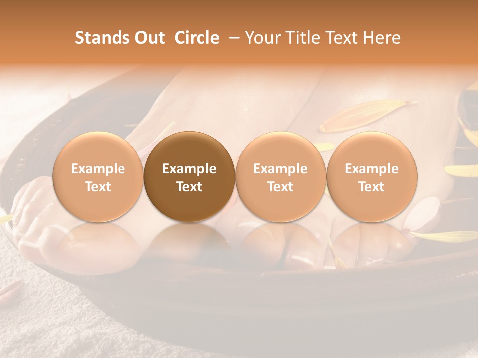 A Woman's Feet With Yellow Petals On Them PowerPoint Template