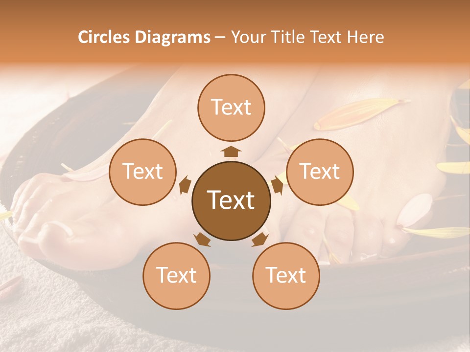 A Woman's Feet With Yellow Petals On Them PowerPoint Template