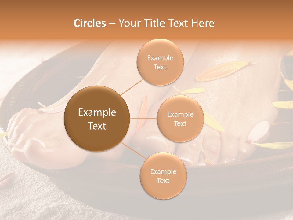 A Woman's Feet With Yellow Petals On Them PowerPoint Template