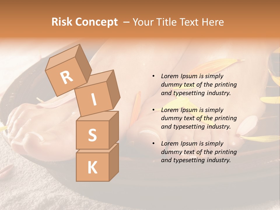 A Woman's Feet With Yellow Petals On Them PowerPoint Template