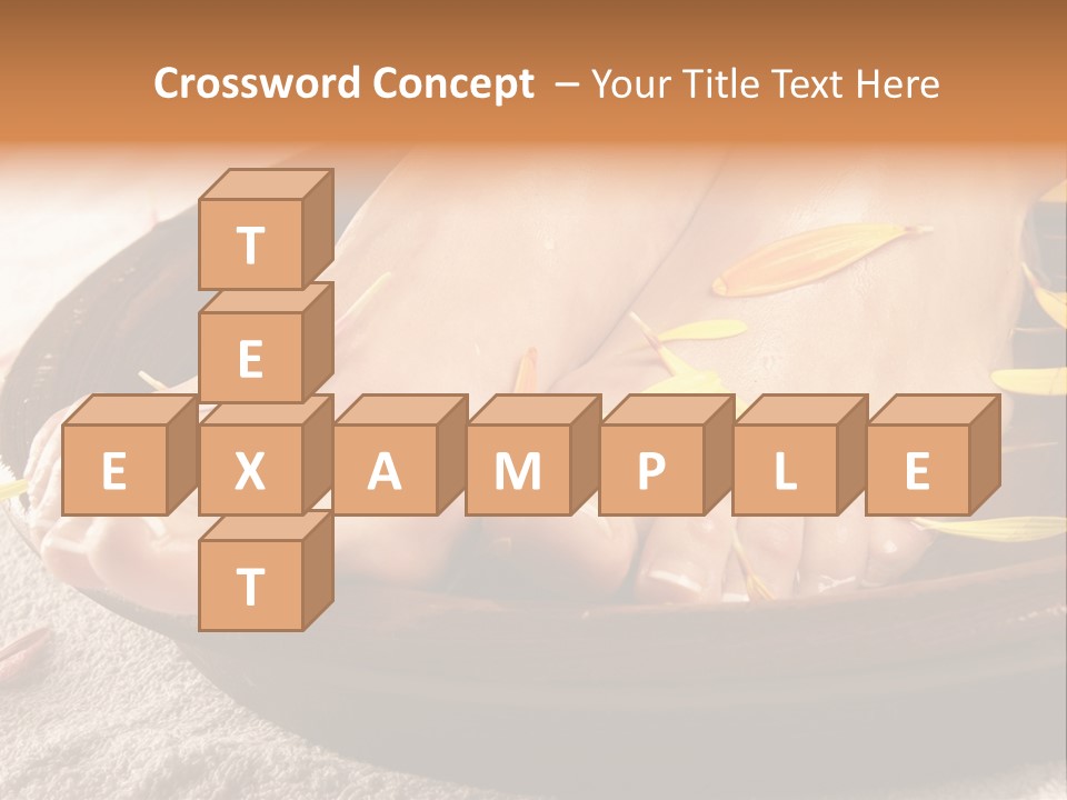 A Woman's Feet With Yellow Petals On Them PowerPoint Template