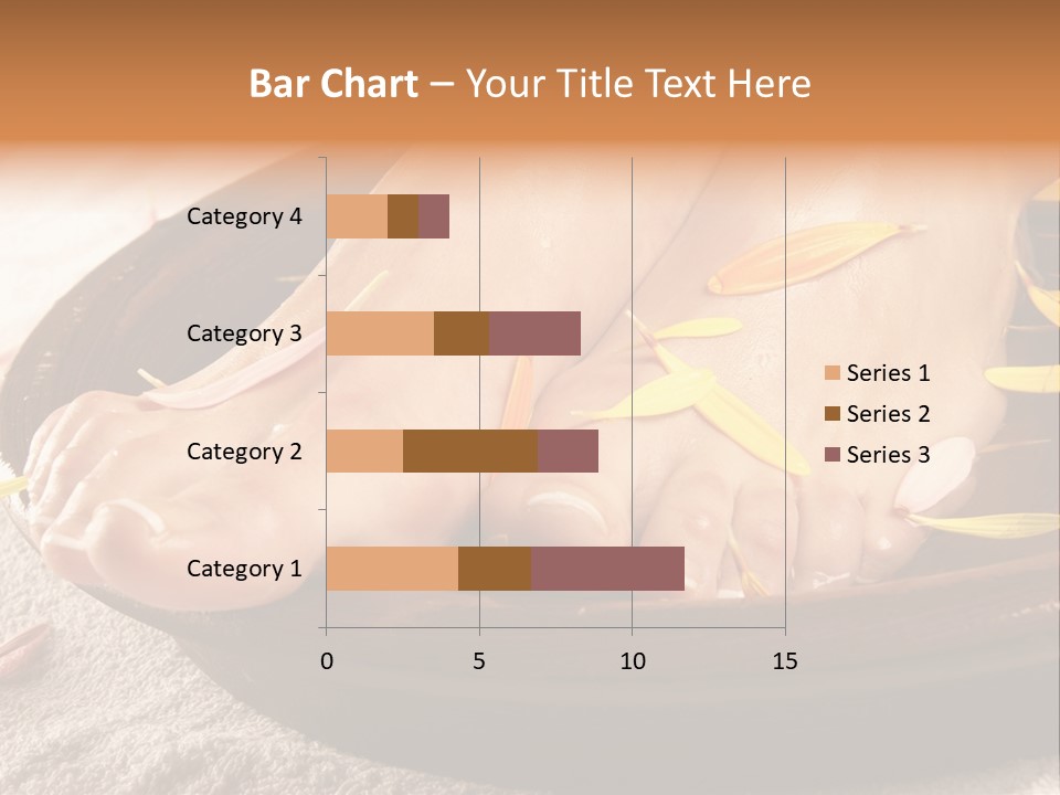 A Woman's Feet With Yellow Petals On Them PowerPoint Template