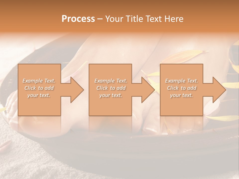 A Woman's Feet With Yellow Petals On Them PowerPoint Template