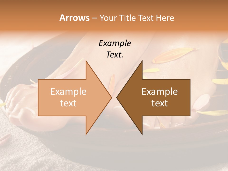 A Woman's Feet With Yellow Petals On Them PowerPoint Template