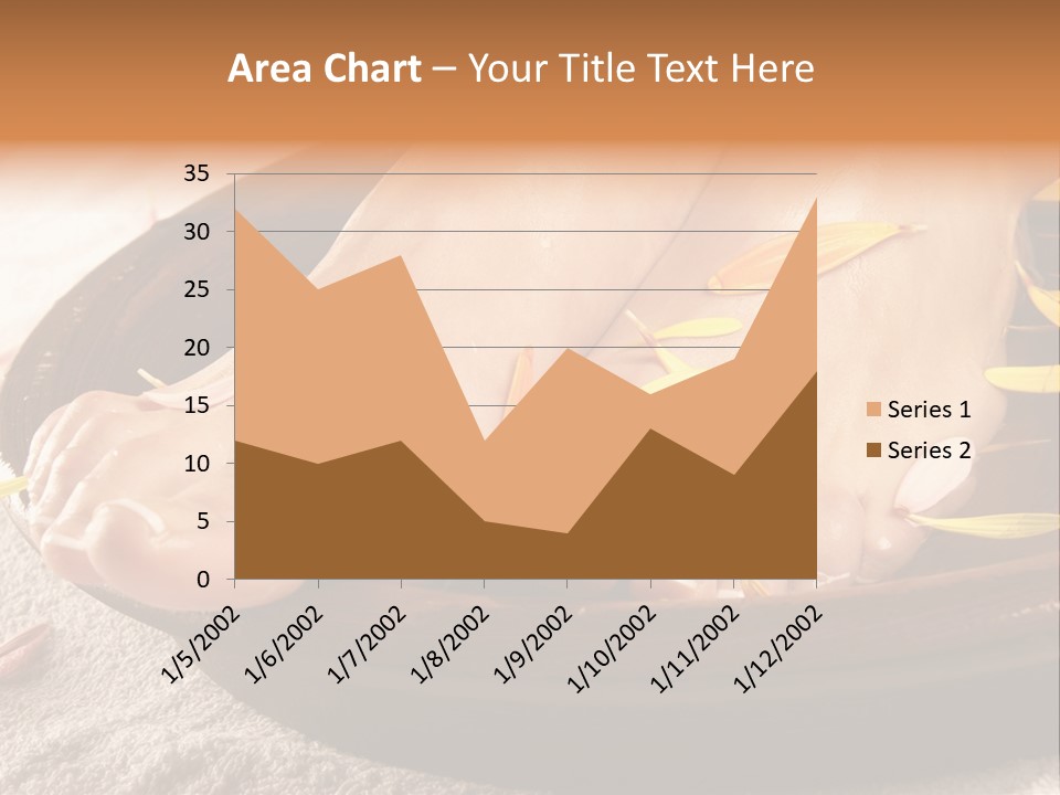 A Woman's Feet With Yellow Petals On Them PowerPoint Template