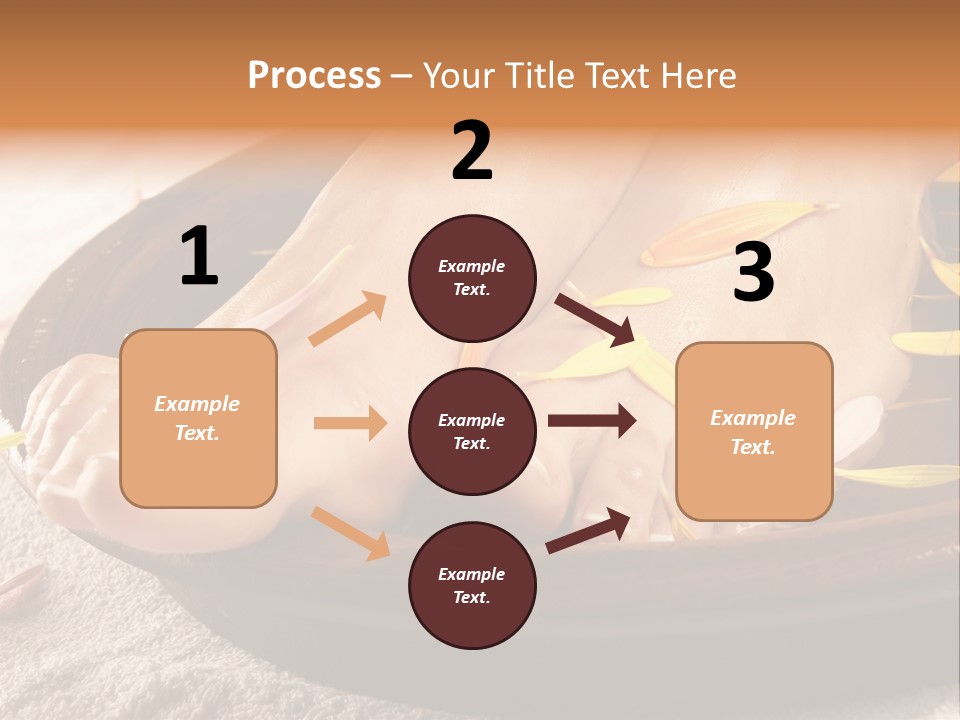 A Woman's Feet With Yellow Petals On Them PowerPoint Template