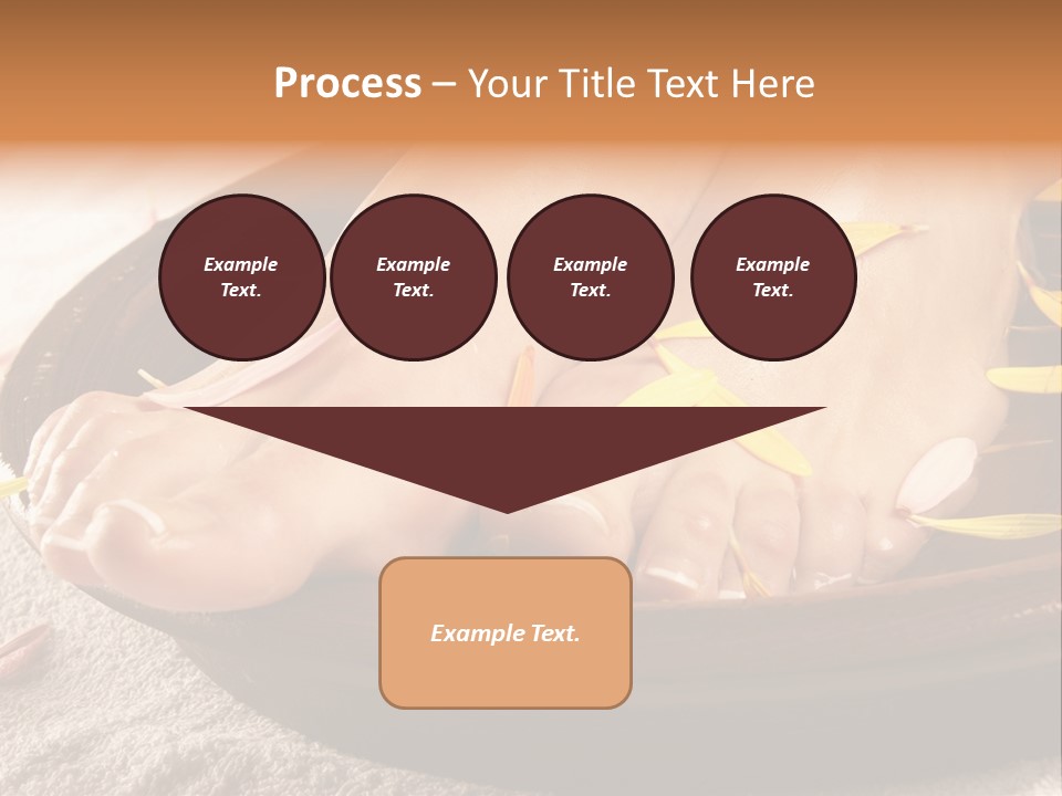 A Woman's Feet With Yellow Petals On Them PowerPoint Template