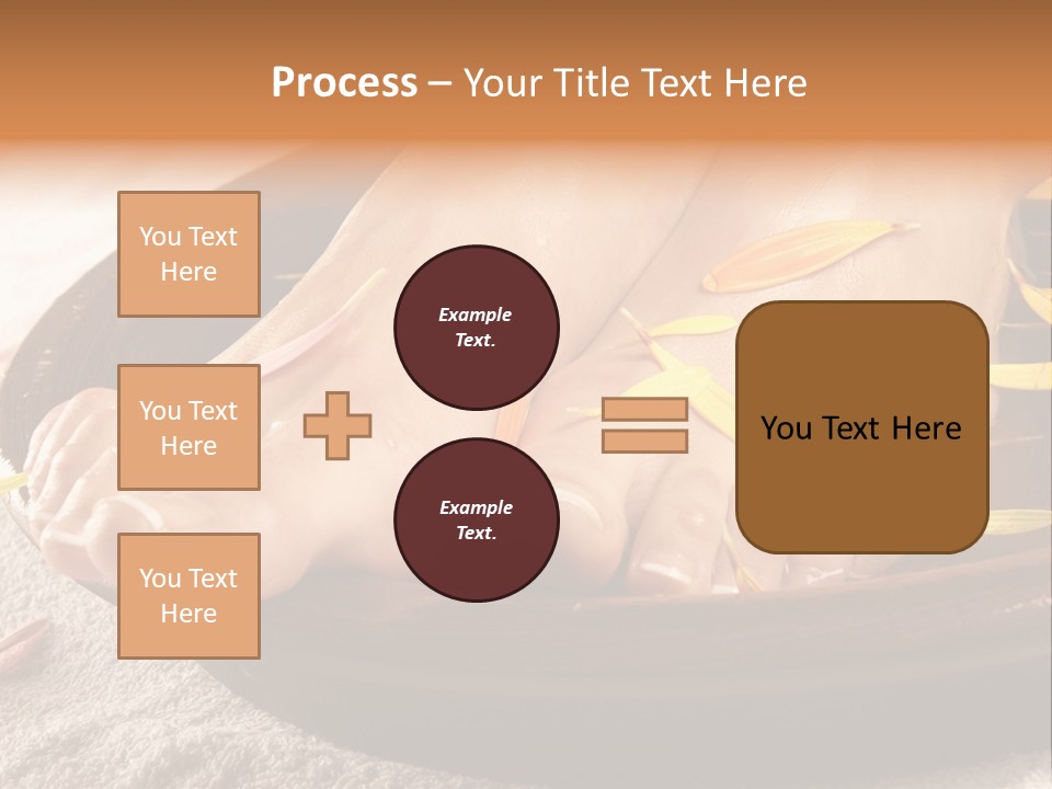 A Woman's Feet With Yellow Petals On Them PowerPoint Template