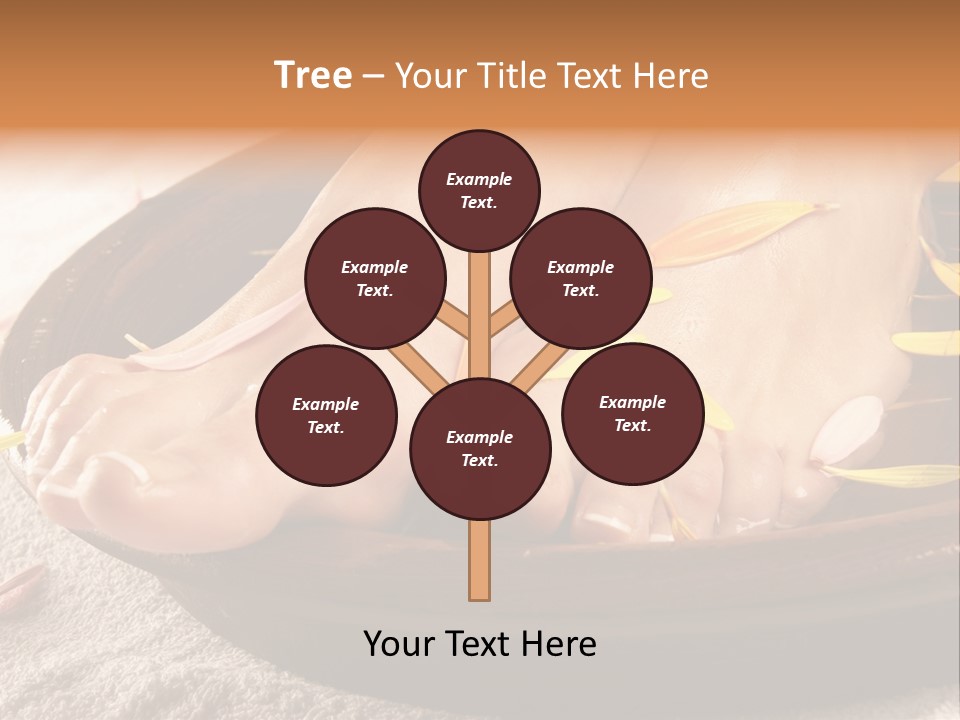 A Woman's Feet With Yellow Petals On Them PowerPoint Template