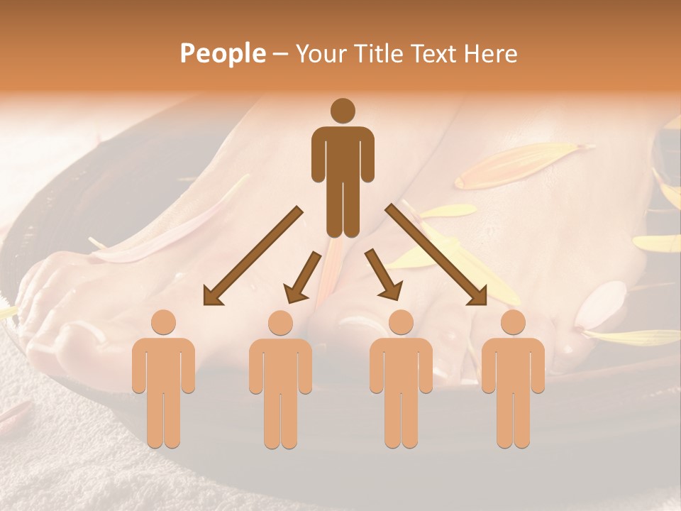 A Woman's Feet With Yellow Petals On Them PowerPoint Template