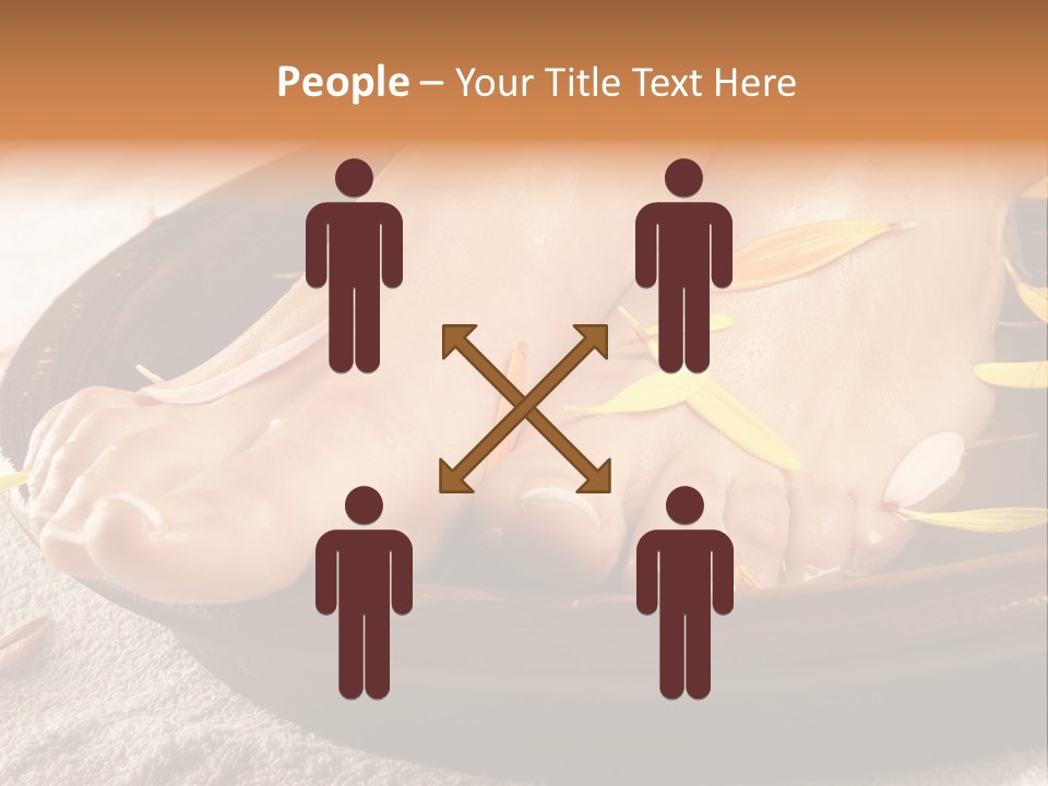 A Woman's Feet With Yellow Petals On Them PowerPoint Template
