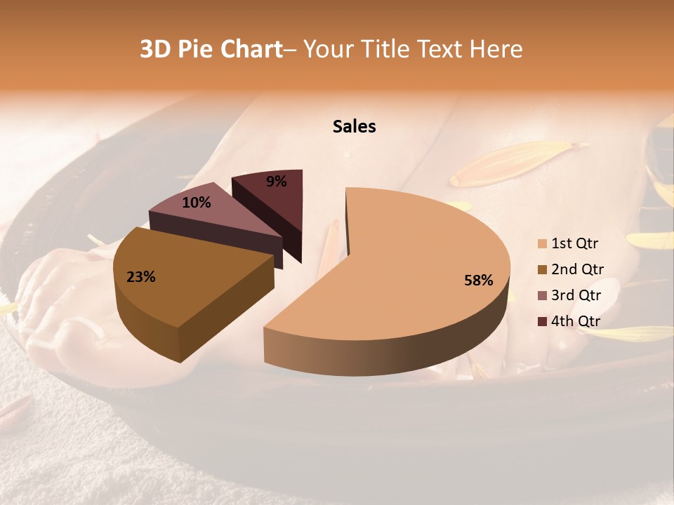 A Woman's Feet With Yellow Petals On Them PowerPoint Template