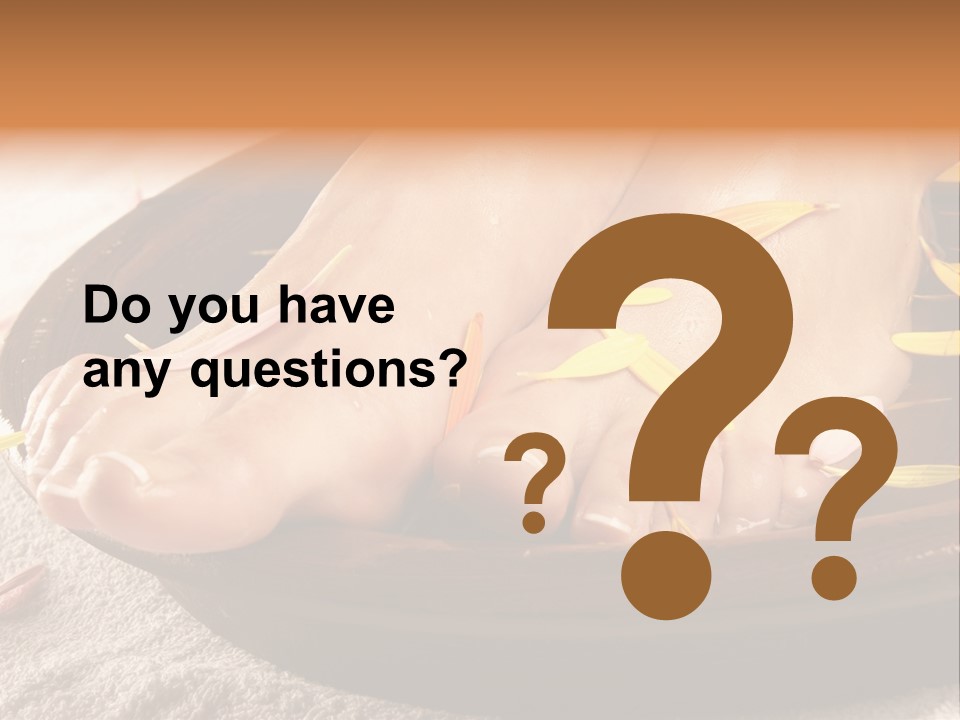 A Woman's Feet With Yellow Petals On Them PowerPoint Template