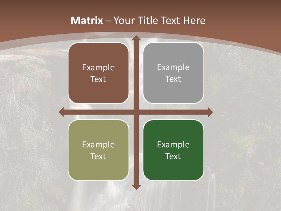 Beautiful Waterfall On Small Forest River In The Canberra Region PowerPoint Template