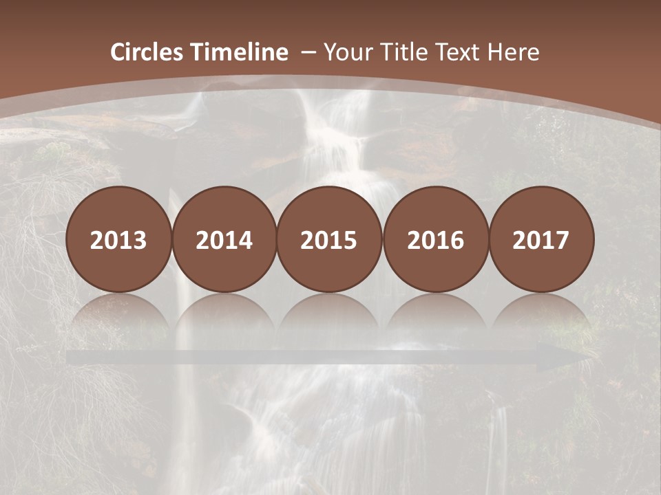 Beautiful Waterfall On Small Forest River In The Canberra Region PowerPoint Template