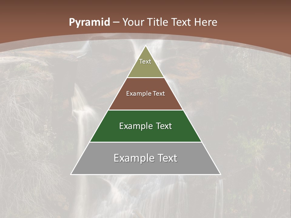 Beautiful Waterfall On Small Forest River In The Canberra Region PowerPoint Template