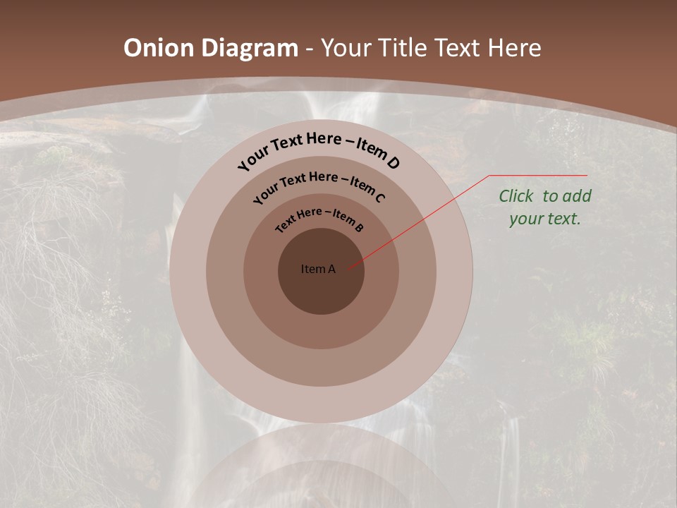 Beautiful Waterfall On Small Forest River In The Canberra Region PowerPoint Template