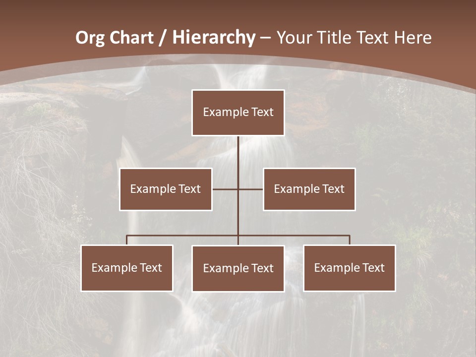 Beautiful Waterfall On Small Forest River In The Canberra Region PowerPoint Template