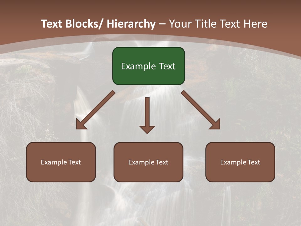 Beautiful Waterfall On Small Forest River In The Canberra Region PowerPoint Template
